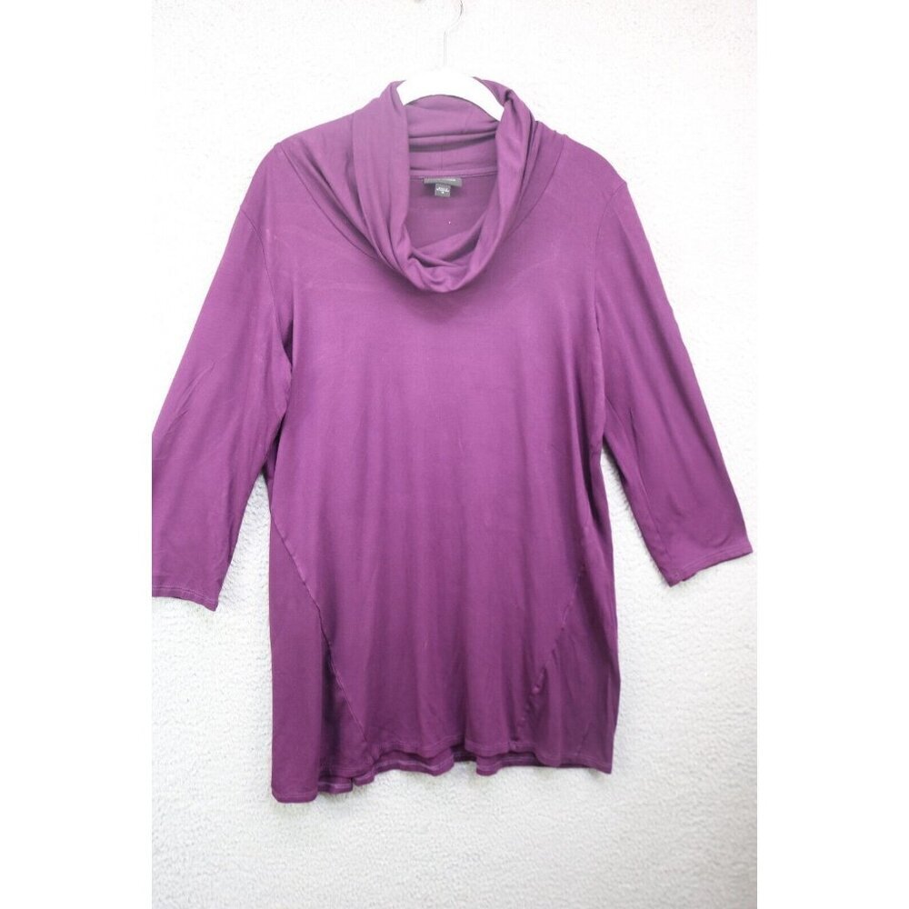 J.Jill Wearever Purple Cowl Neck Tunic-Size Medium